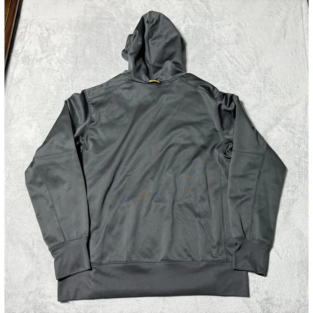 Nike Jordan Michigan Hoodie Dri Fit Long Sleeve Mens Large‎ Gray